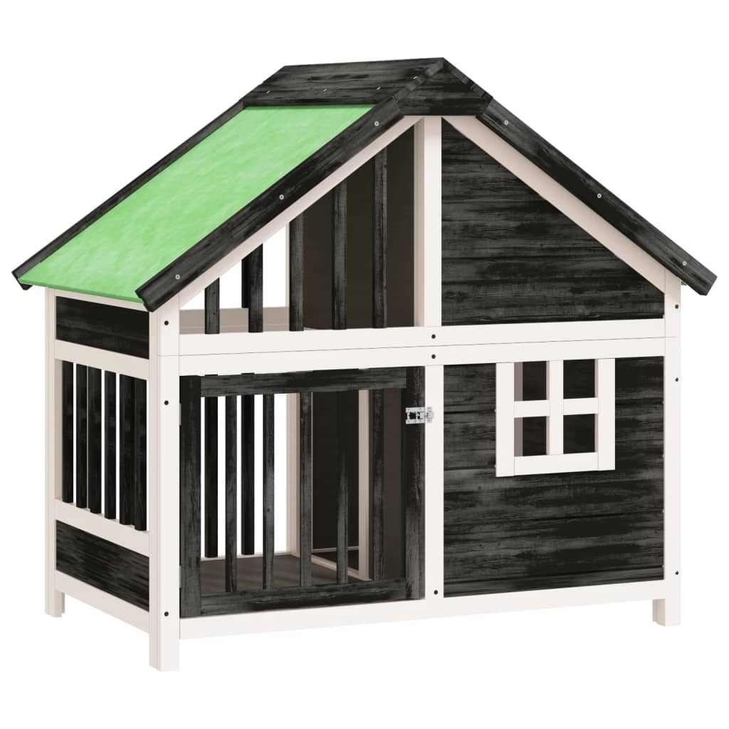vidaXL Caseta para Perros Perrera Casita Animales Jardín Color Marrón,  Moca,  Gris y mas