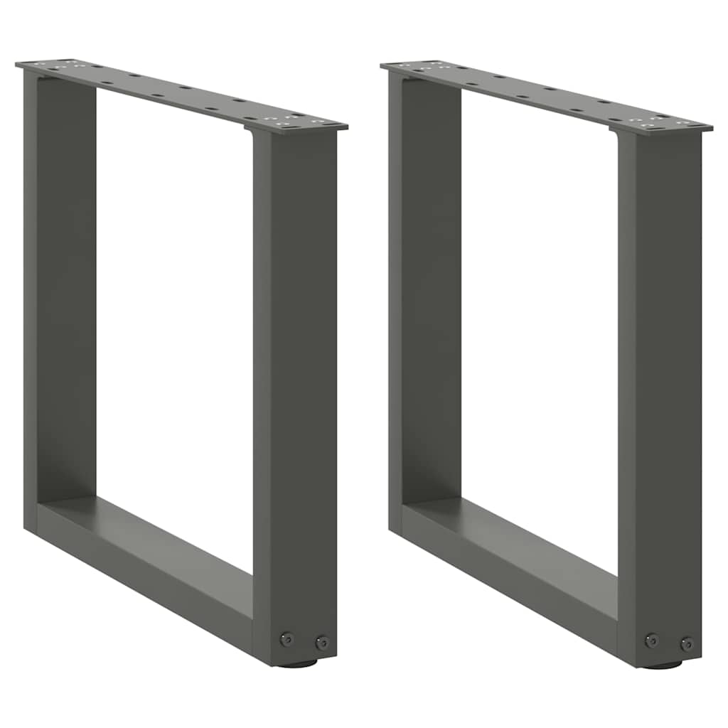 vidaXL Patas para mesa de centro en forma de U (2 unidades) 50 x (42-43) cm, acero