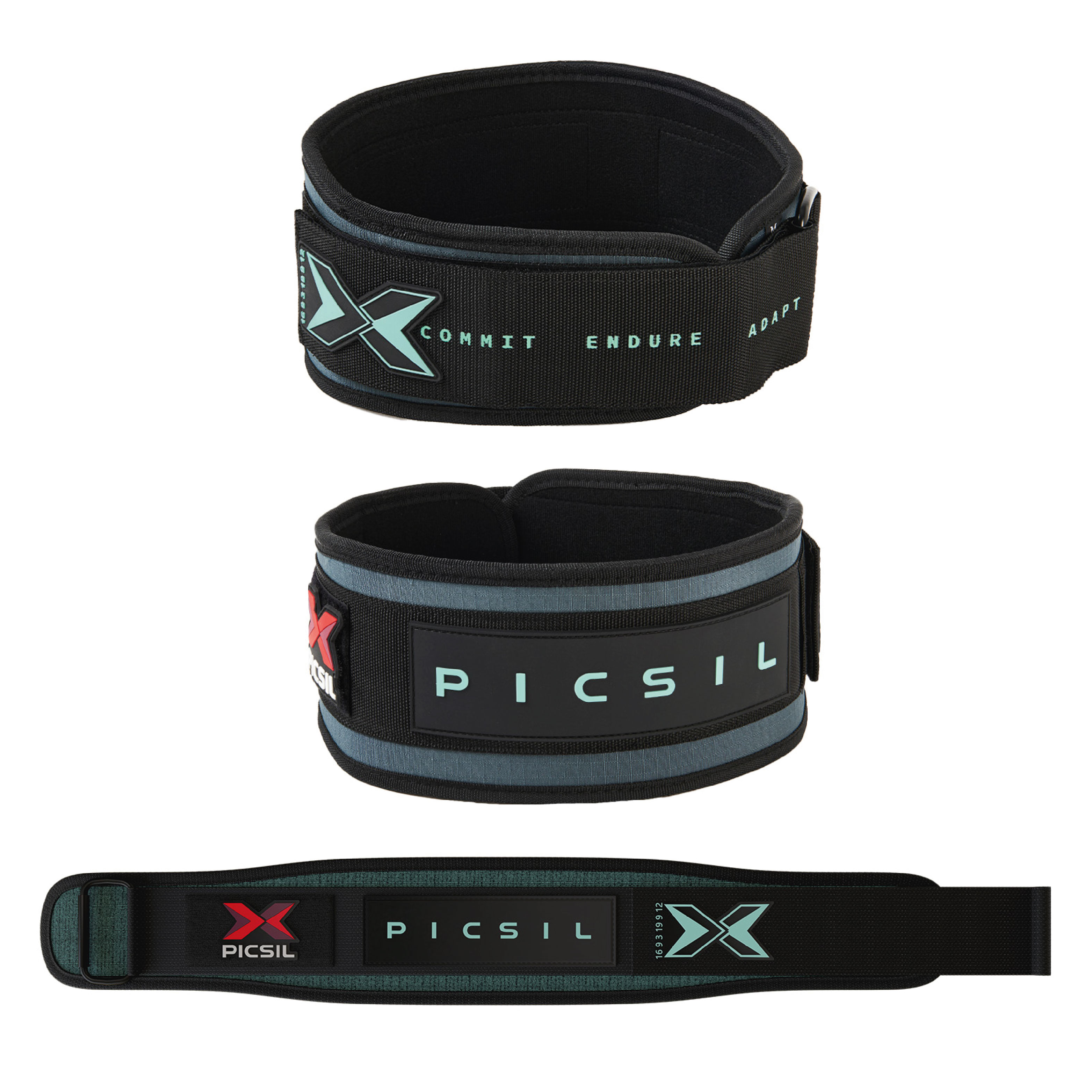 PICSIL - Cinturón Lumbar para Levantamiento Pesas | Espacio para Parches | Soporte para Cross Training y Gimnasio | Faja de Fuerza para Hombre y Mujer |