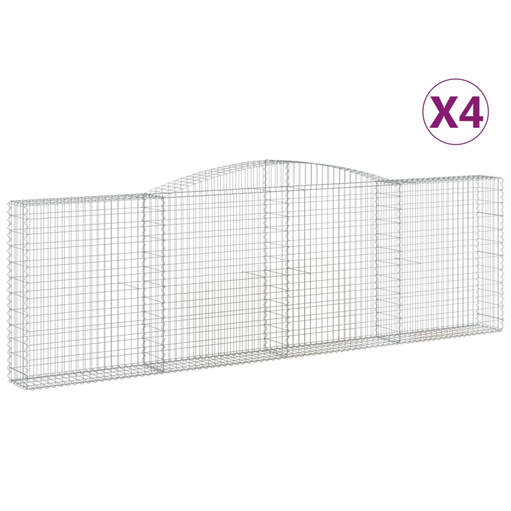 Vidaxl Cestas Gaviones Arco Hierro 400x30x60/80cm