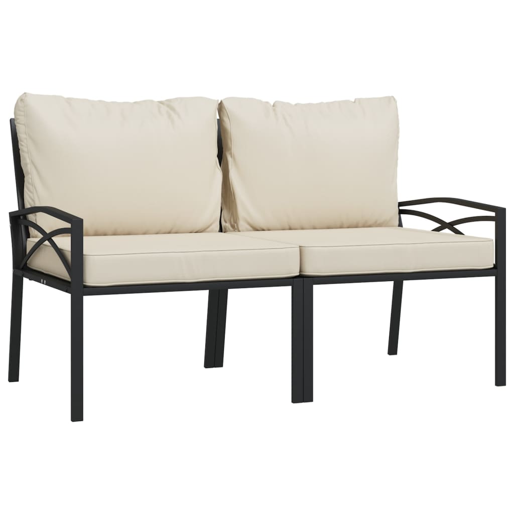 Vidaxl - Sillas de Jardín 2 Uds Acero con Cojines 62x75x79 Cm Gris, Arena