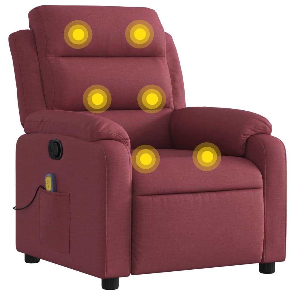 Vidaxl Sillón de Masaje Reclinable de Tela Gris Claro