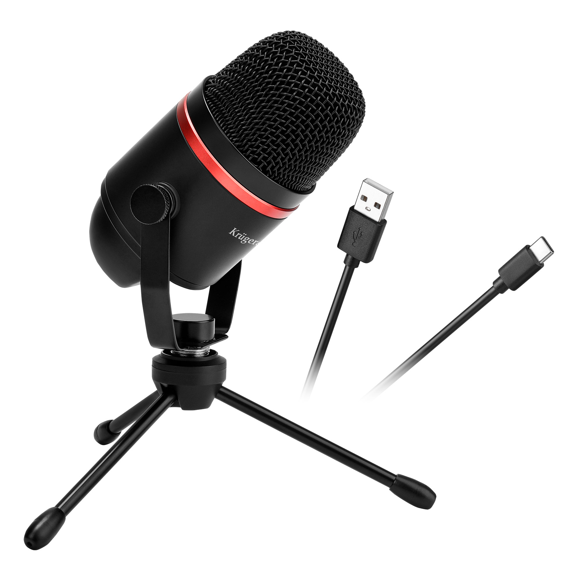 Micrófono USB para vlogger de juegos Kruger&Matz Warrior GV-200 para streaming