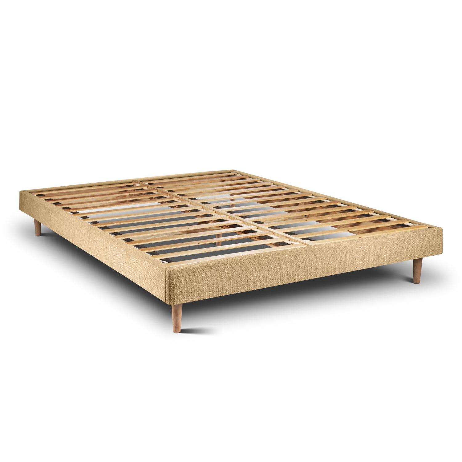 Somier de láminas 150x190 cm - Tejido Lienzo mate - Kit de montaje