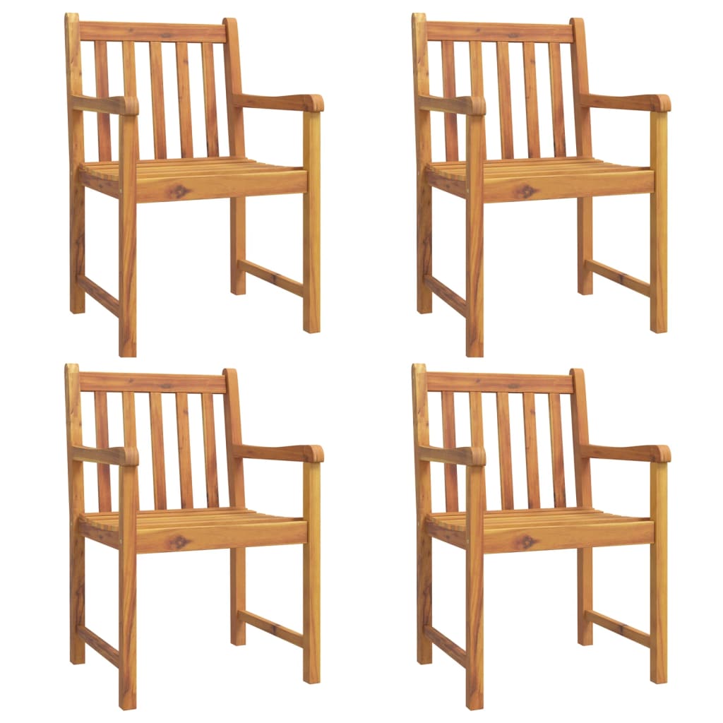 vidaXL Sillas de jardín madera maciza de acacia 56x55,5x90 cm Set de 2/4/6/8