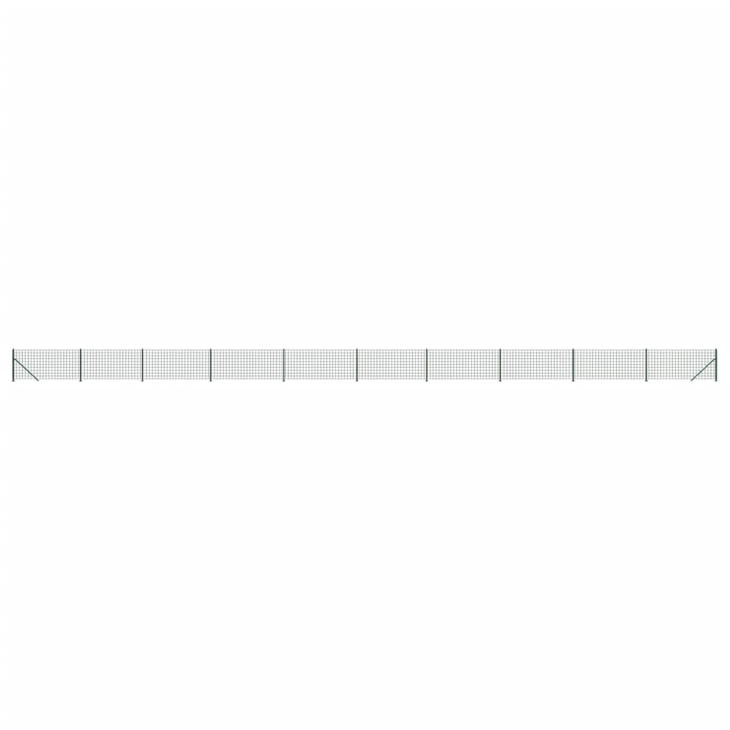 Cerca de Alambre con Brida Vidaxl 1.1x25 M Color Verde - Propiedad, Animales, Recinto