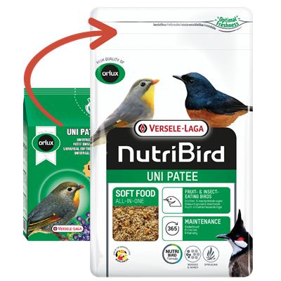 Versele-Laga Uni Patee Orlux para Pájaros Insectívoros y Frutívoros 25 Kg - Alimento para Aves de Alta Calidad