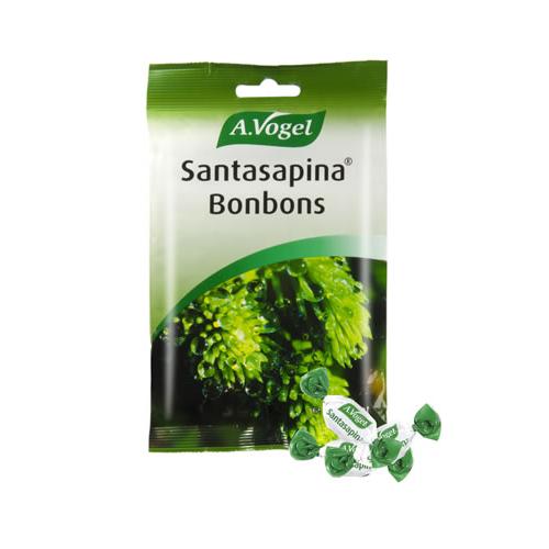 Santasapina Bonbons | Caramelos rellenos de yemas de abeto, miel pura y jugo de pera | 100 gr | A.Vogel
