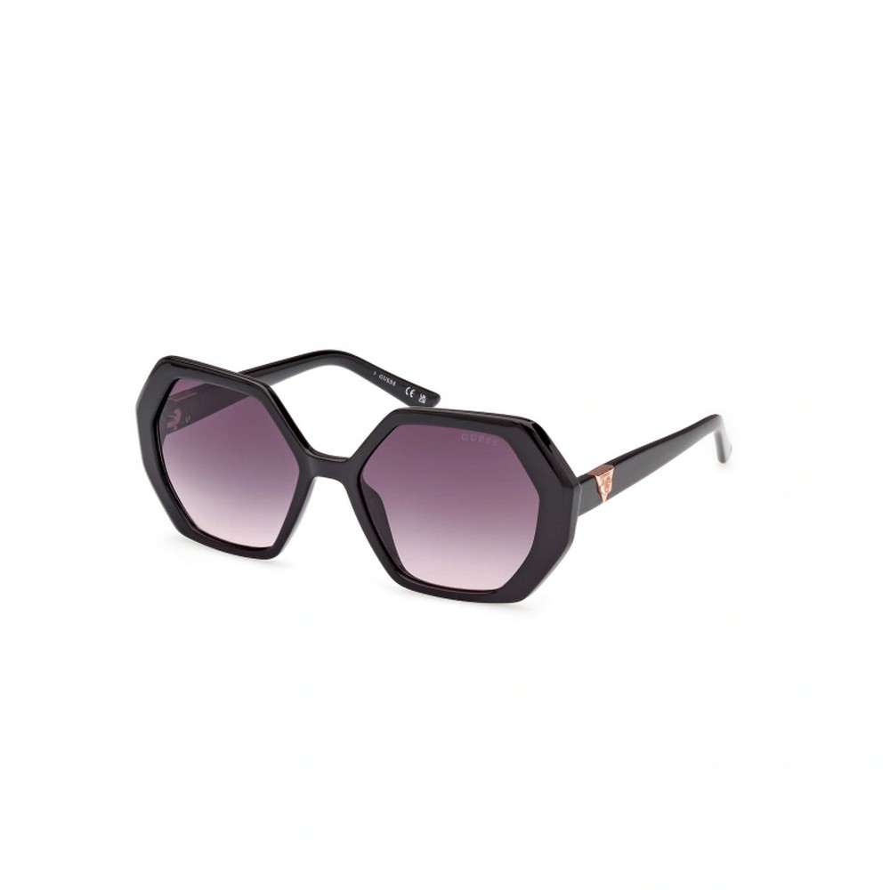 Guess Women's Sunglasses Model 7879 in Black with Gradient Smoke Lens, Geometric Shape, 54mm Height, 17mm Bridge, 140mm Temple Length, perfect for stylish summer outings.