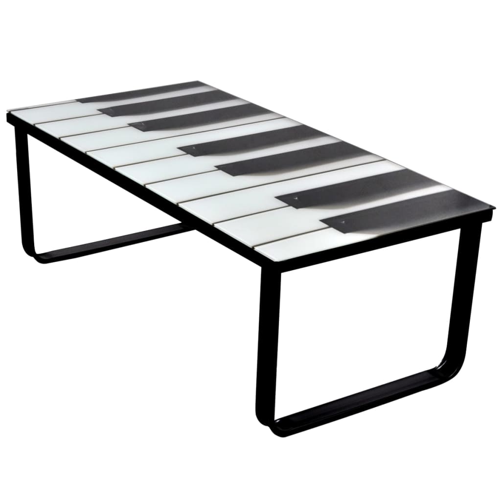 vidaXL Mesa de centro con superficie Coche, Piano, Arcoiris Mesita de Salón o Comedor o Auxiliar Mesa de Café Meuble Salón