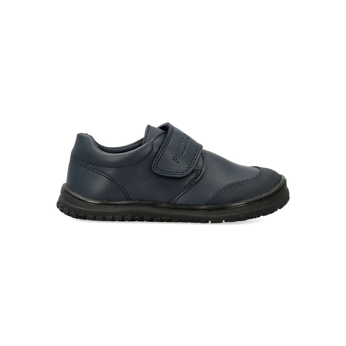 Pablosky - Zapato colegial velcro niño piel natural con suela de goma flexible, forro inTech superabsorbente y puntera reforzada