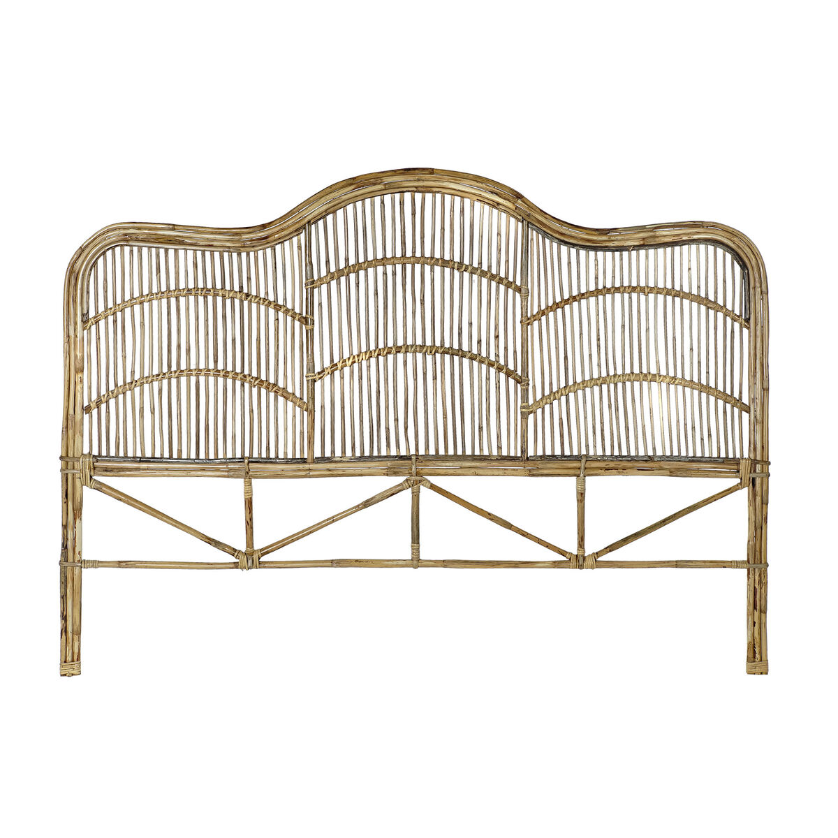 Cabecero de cama blanco y natural 160x80 cm, diseño moderno, madera decorativa, estilo nórdico