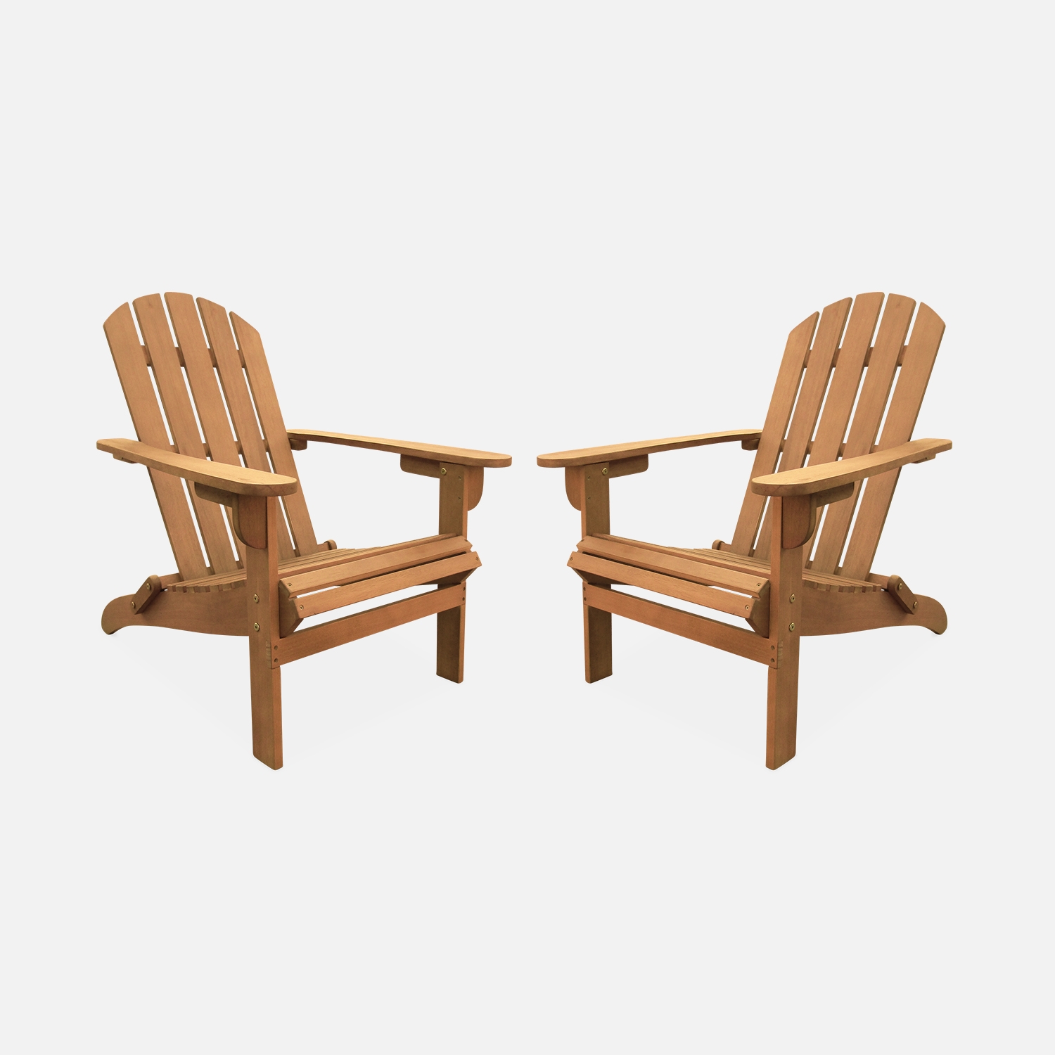 sweeek - Sillón de jardín de madera, set de 2 , Adirondack Salamanca x2 , 69x88x90