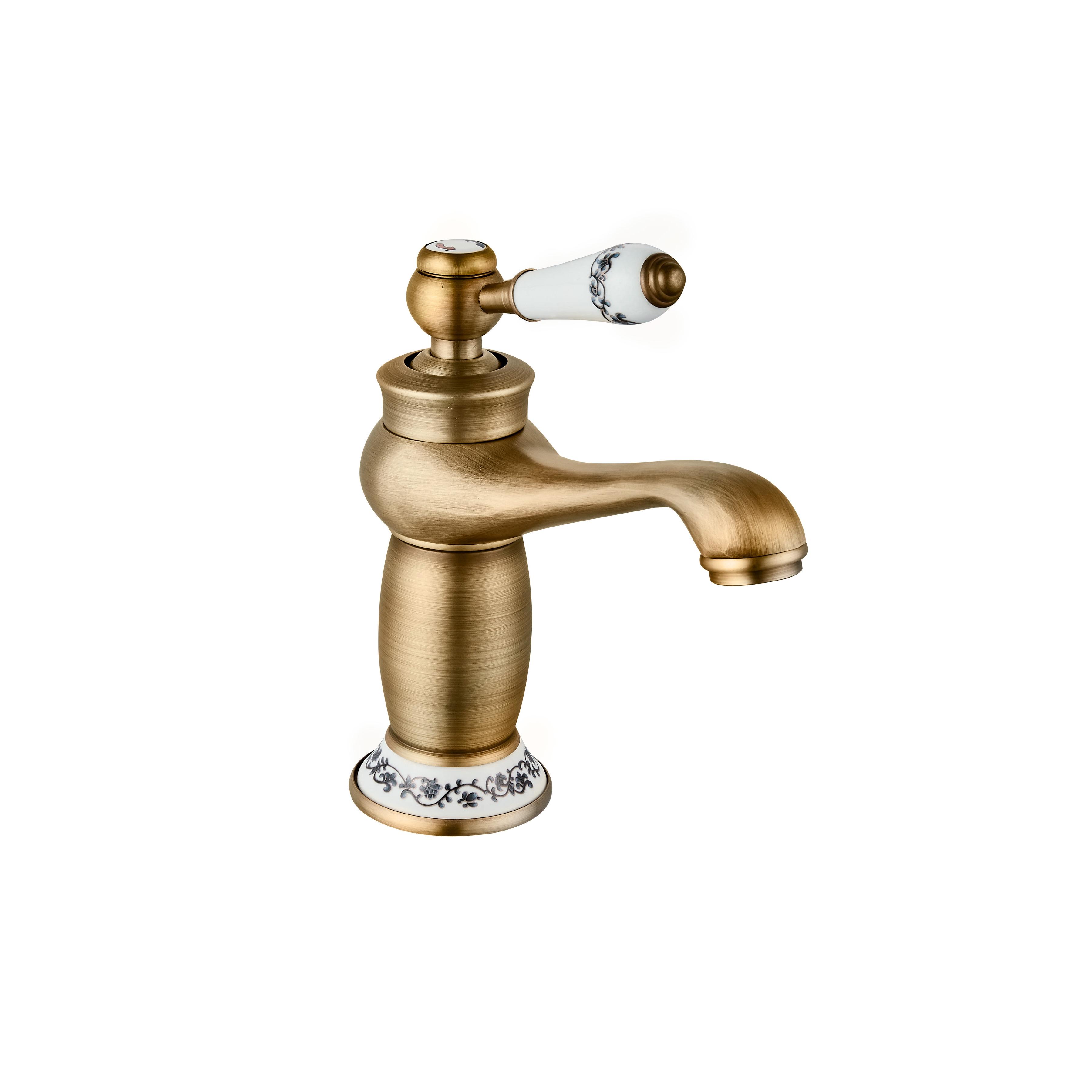 DP GRIFERÍA Grifo Monomando Lavabo Neoclásico - Base Latón, Decoración Ornamental, 3 Acabados