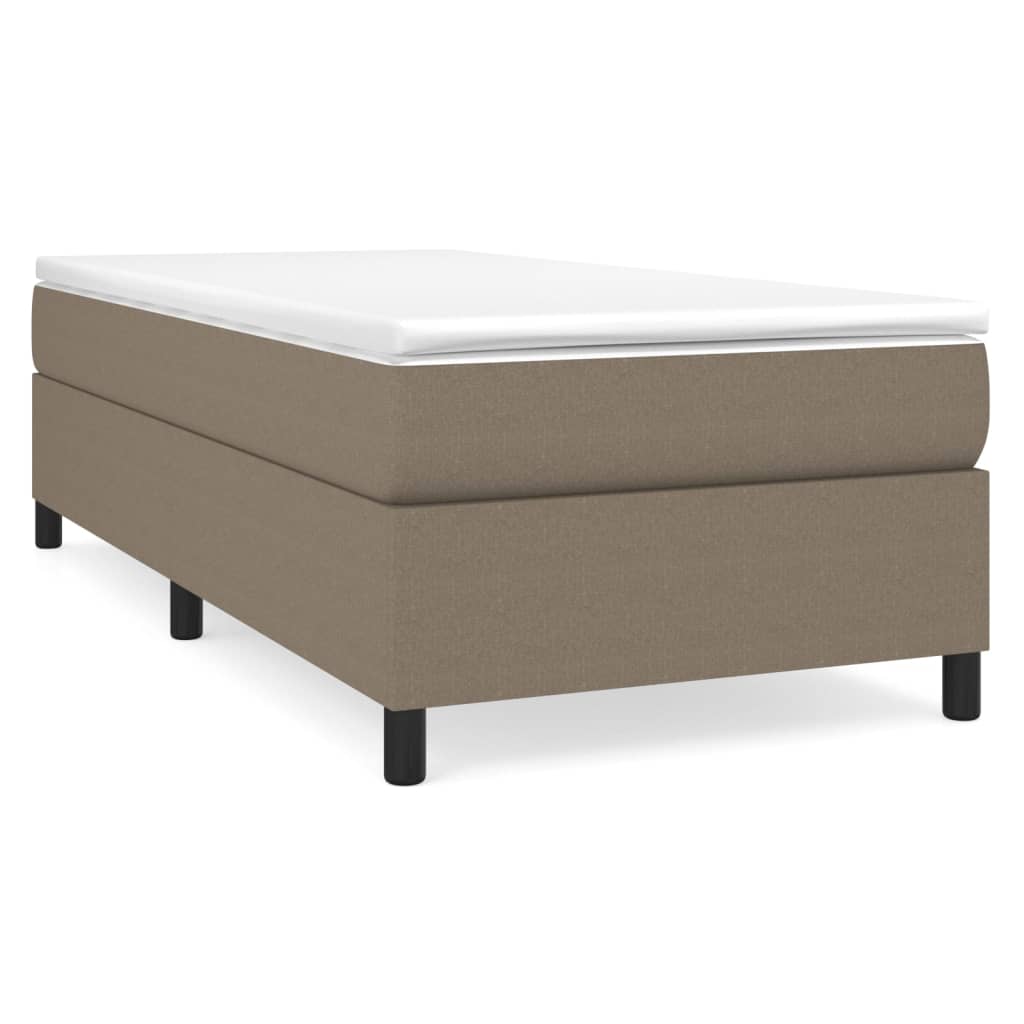 vidaXL Estructura de cama con somier tela gris taupe 80x200 cm