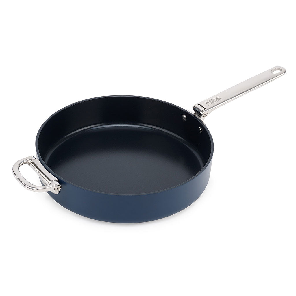Sartén Cerámica Antiadherente con Mango Plegable de Joseph Joseph, Diseño Inteligente para Ahorrar Espacio, Apta para Inducción y Horno hasta 232 °C