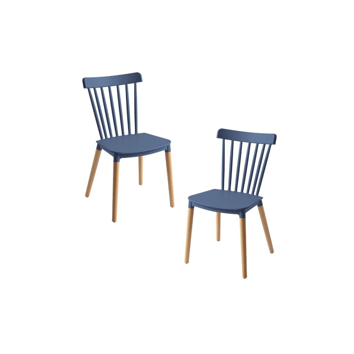 Regalos Miguel - Packs Sillas Comedor - Pack 2 Sillas Leka - Azul Petróleo