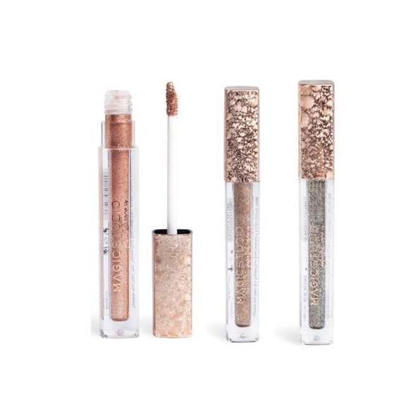 Aquarius Cosmetics - Pack 3 sombras de ojos Liquid Glitter Magic Studio - Consistencia líquida para looks llamativos