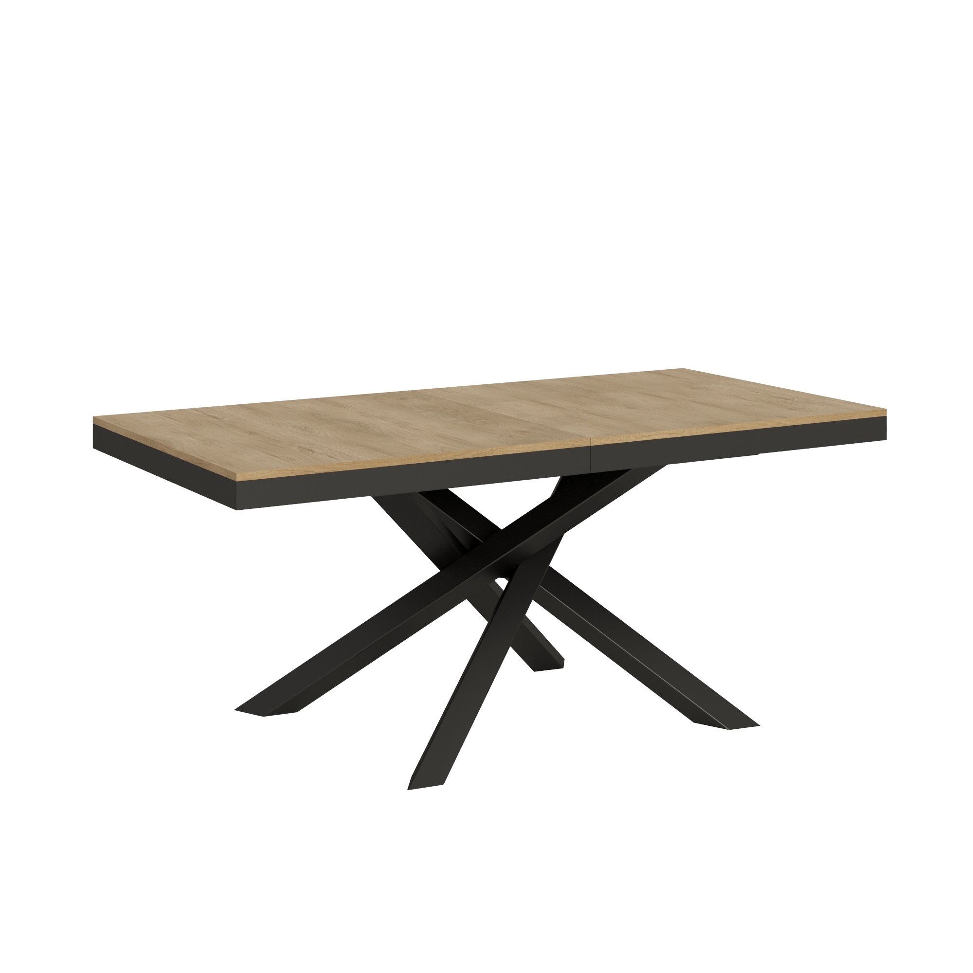 Mesa extensible 90x180/440 cm Volantis Evolution Roble Nature Estructura Antracita - Itamoby