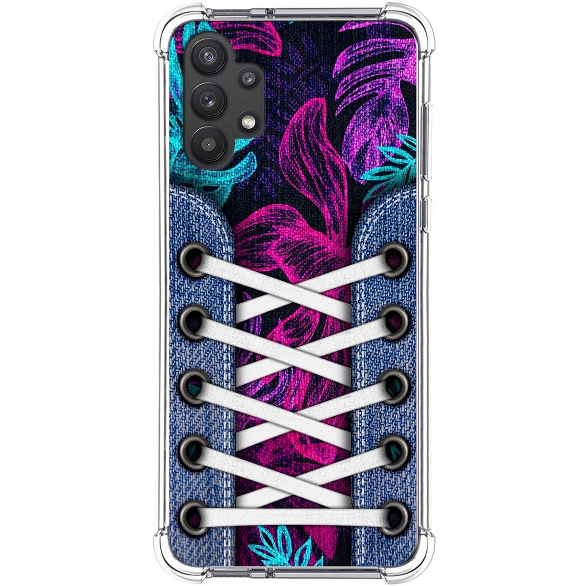 Tumundosmartphone Funda Silicona Antigolpes para Samsung Galaxy A32 5G diseño Zapatillas 07 Dibujos