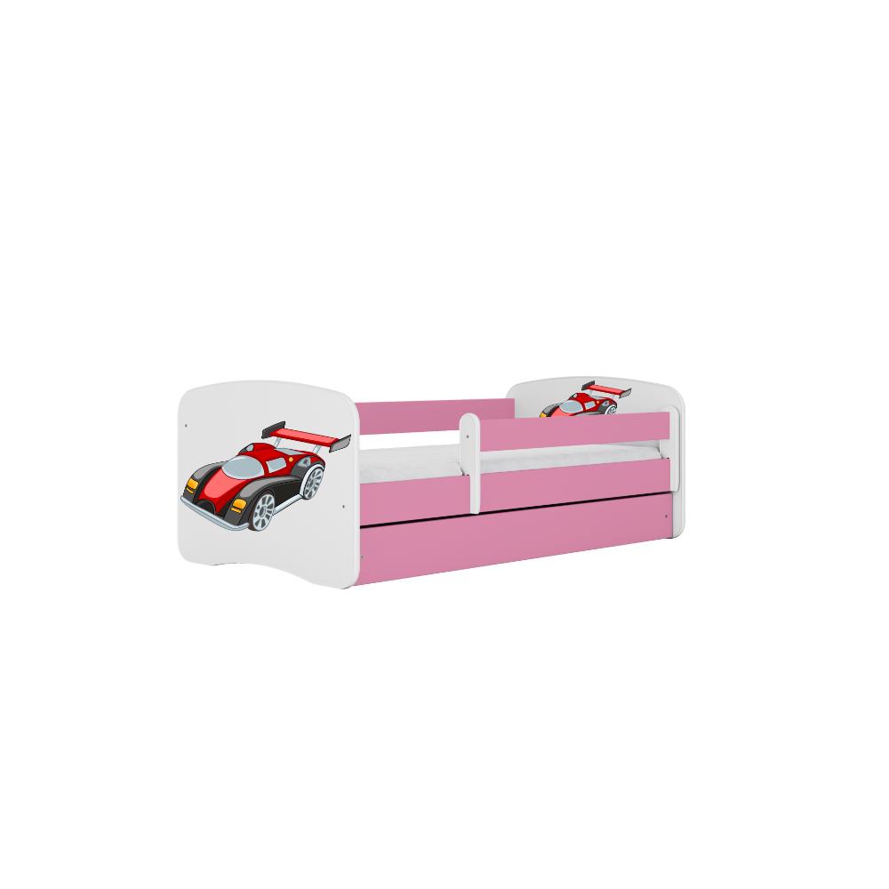 Cama 160 x 80 cm Kocot Kids BabyDreams Racing Car Pink