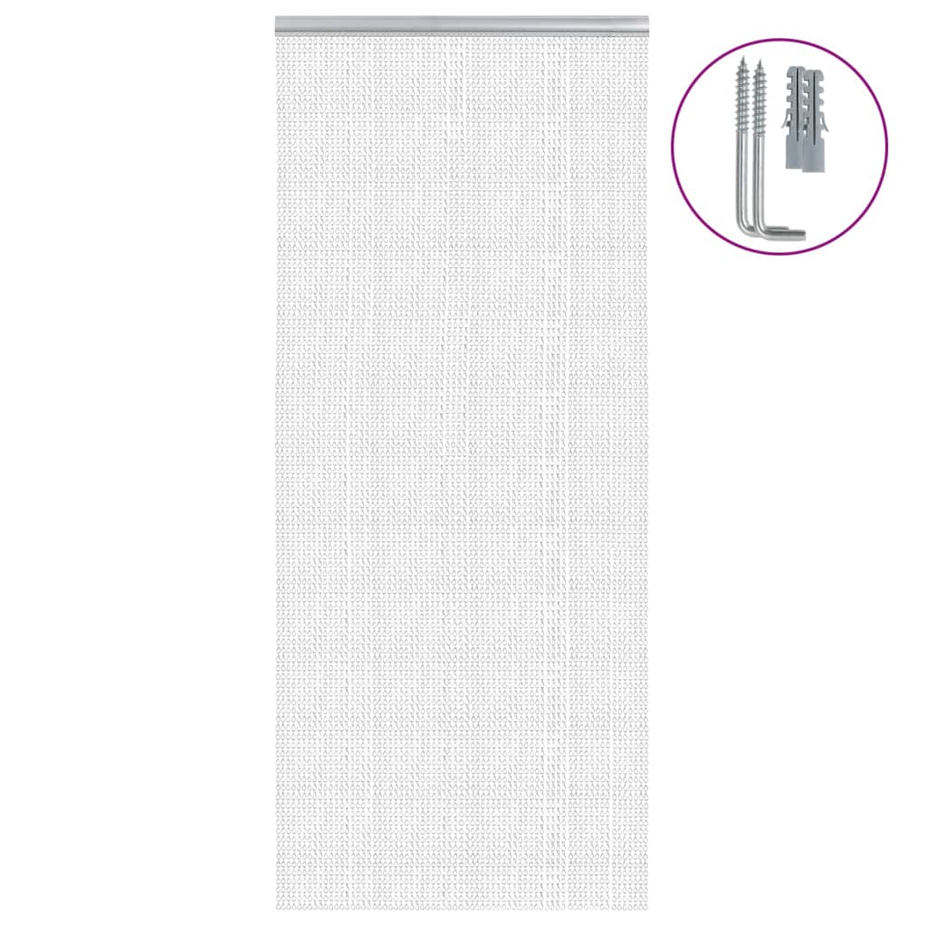 vidaXL Mosquitera de cadena para puerta aluminio Dimensiones 56 x 186 cm,  56 x 202 cm,  80 x 201 cm y mas
