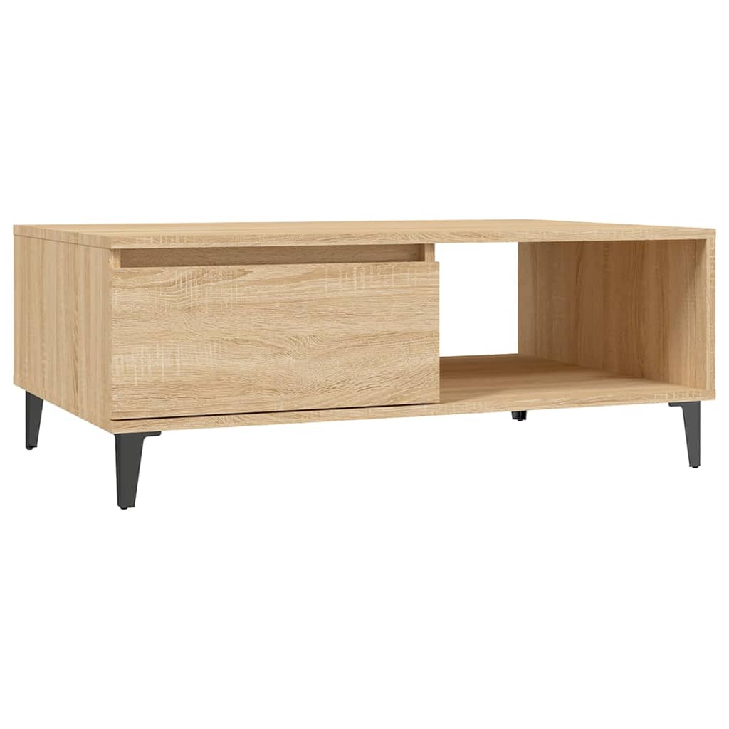 Vidaxl Mesa de Centro Madera Contrachapada 90x60x35 Cm Gris Brillante