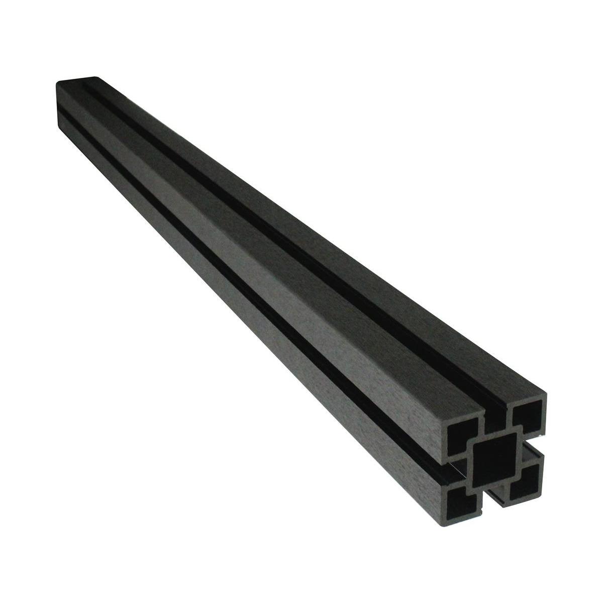 Habitat y Jardin - Postes en aluminio para vallas de composite y perfil de acabado