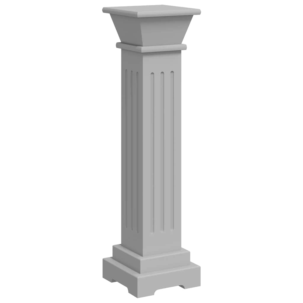 vidaXL Soporte plantas pilar cuadrado clásico gris 17x17x66 cm MDF
