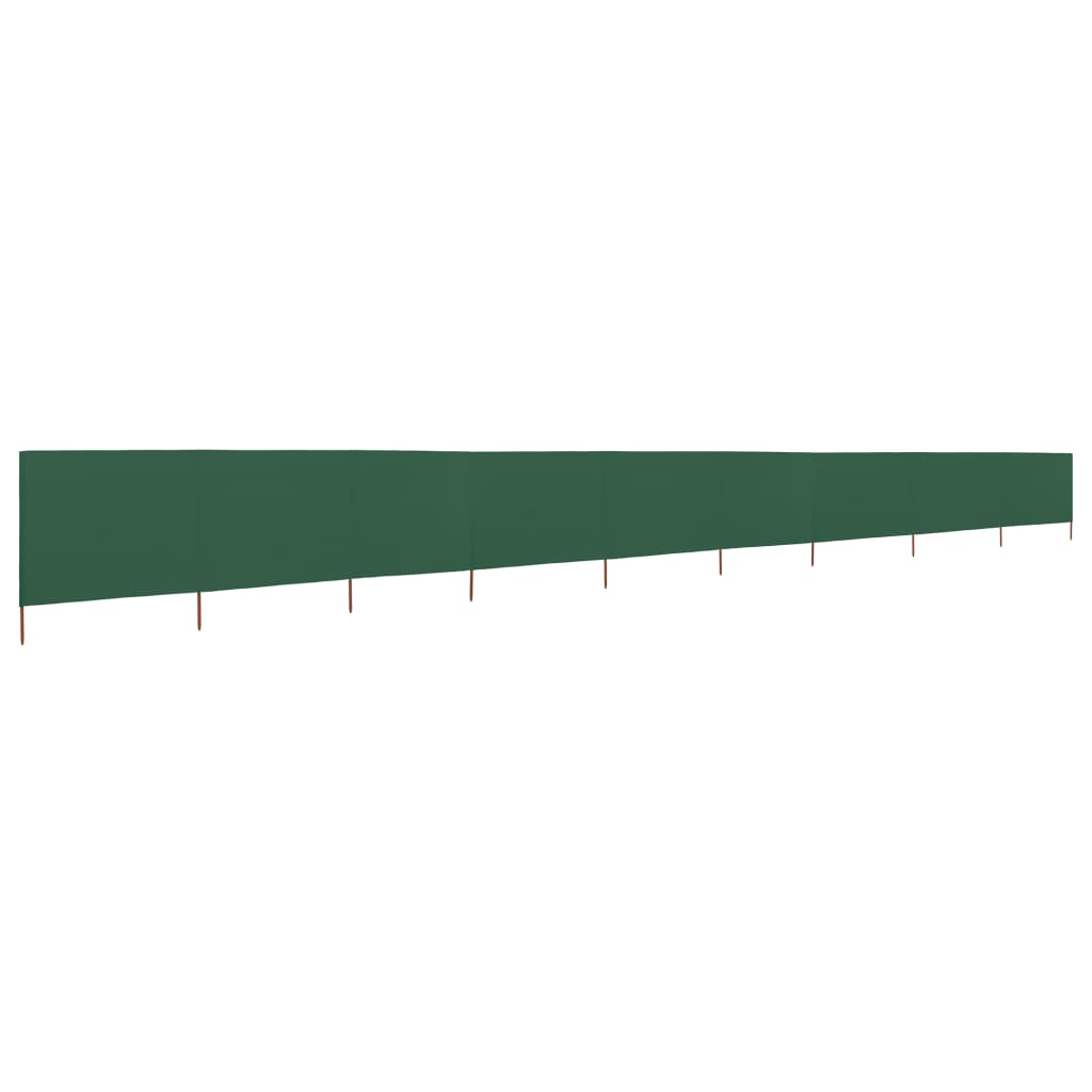 vidaXL Paravientos de 9 paneles tela 1200x120 cm Color Blanco arena, Verde, Antracita