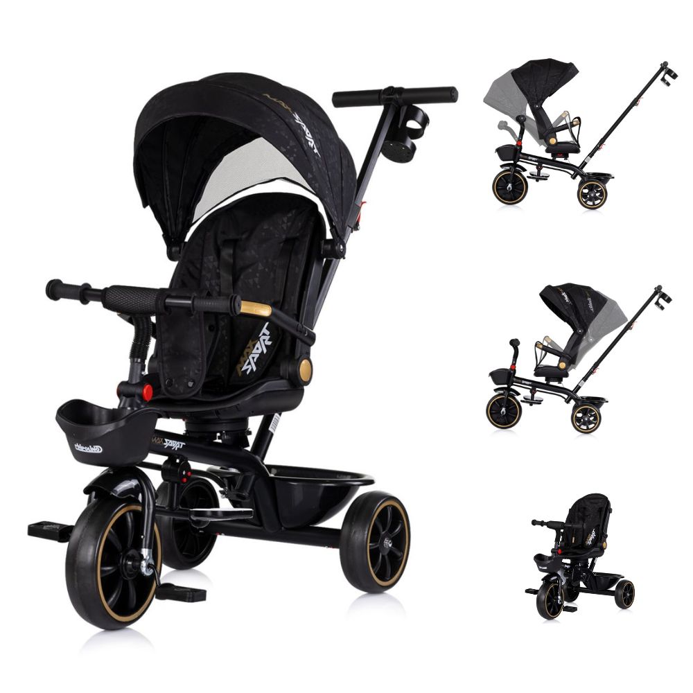 Chipolino Triciclo con Capota y Mango Parental MAX SPORT