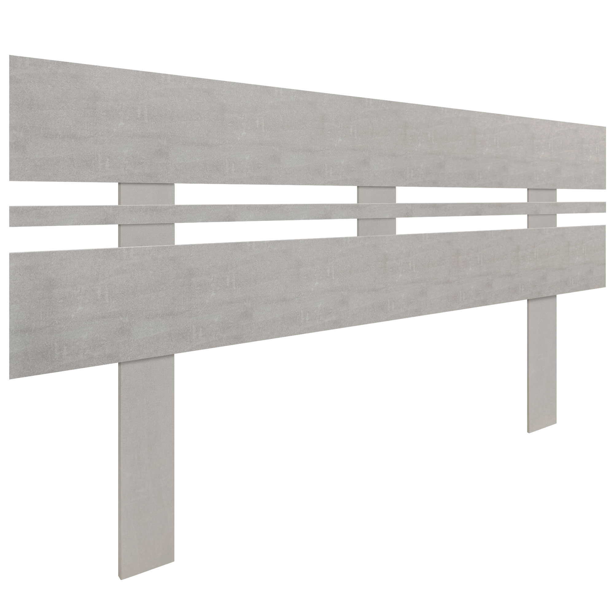 DHOME Cabecero de Madera reciclada DM Horizontal Ancho con Patas Cama Palets Herrajes incluidos