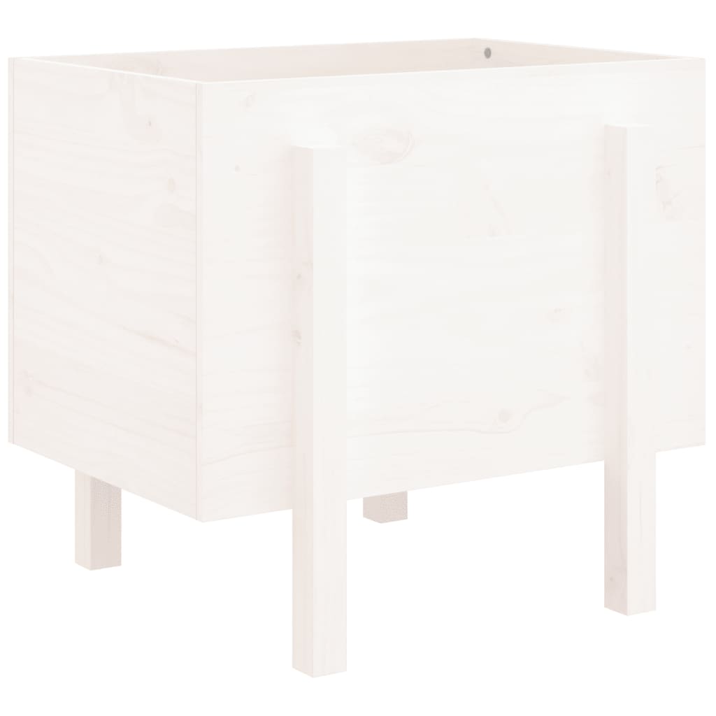 vidaXL Jardinera de madera maciza de pino 62x50x57 cm Color Pino natural,  Pino blanco,  Pino gris y mas
