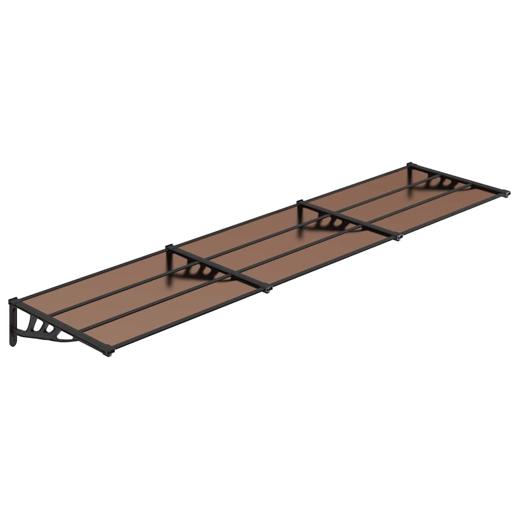 vidaXL Marquesina de puerta policarbonato negro 122x90 cm Multitalle