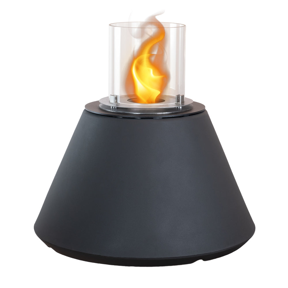 Chimenea de bioetanol brasero de suelo de jardín para interior y exterior STROMBOLI Antracita d.60 x h56
