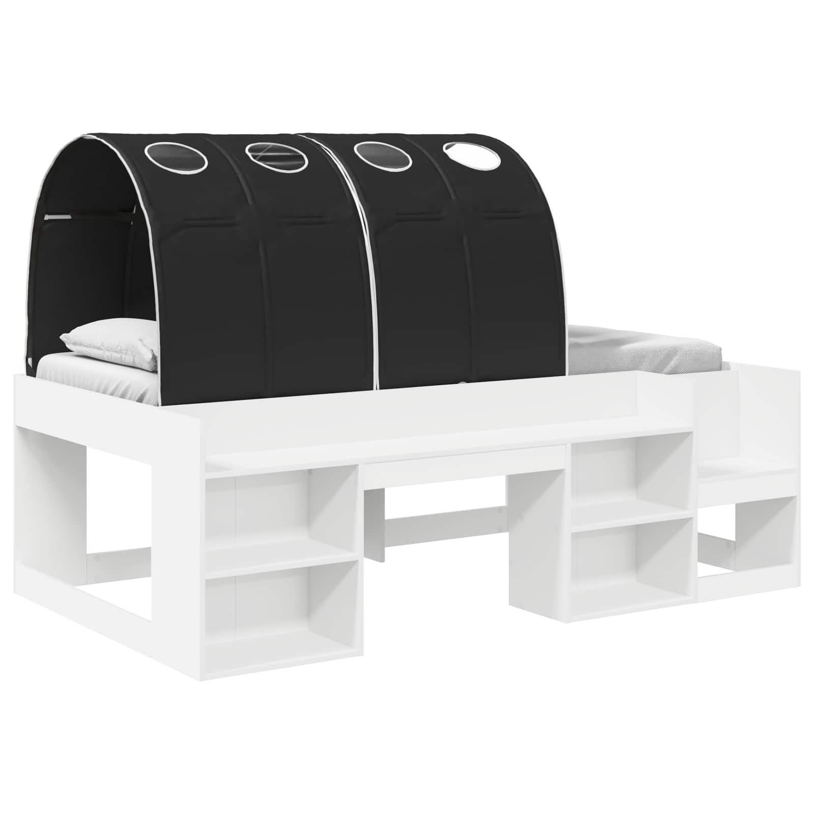 vidaXL Estructura de Cama con Barandas de Cama 3 uds. 90 x 200 cm Multicolor