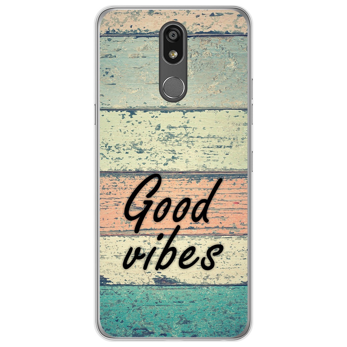 Tumundosmartphone Funda Gel Tpu para Lg K40 diseño Madera 01 Dibujos