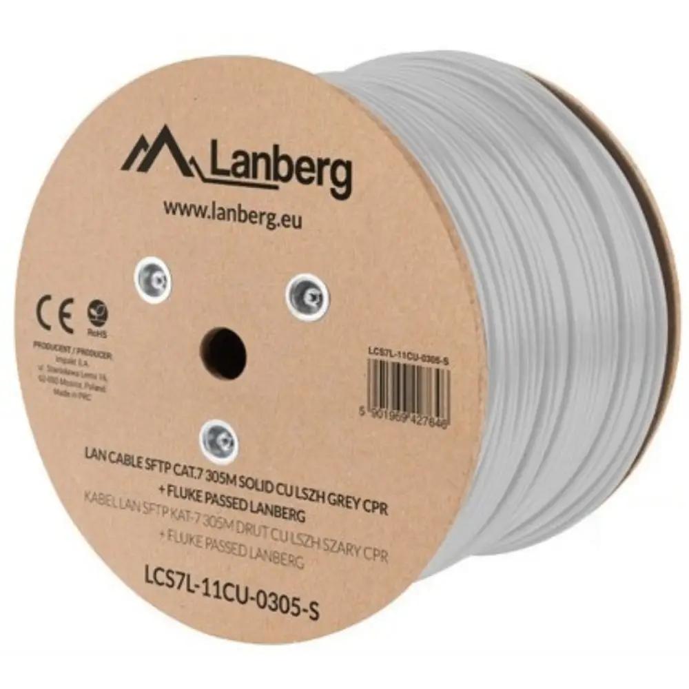 Lanberg Bobina de Cable LAN SFTP CAT.7 Fluke Passed 305m Gris