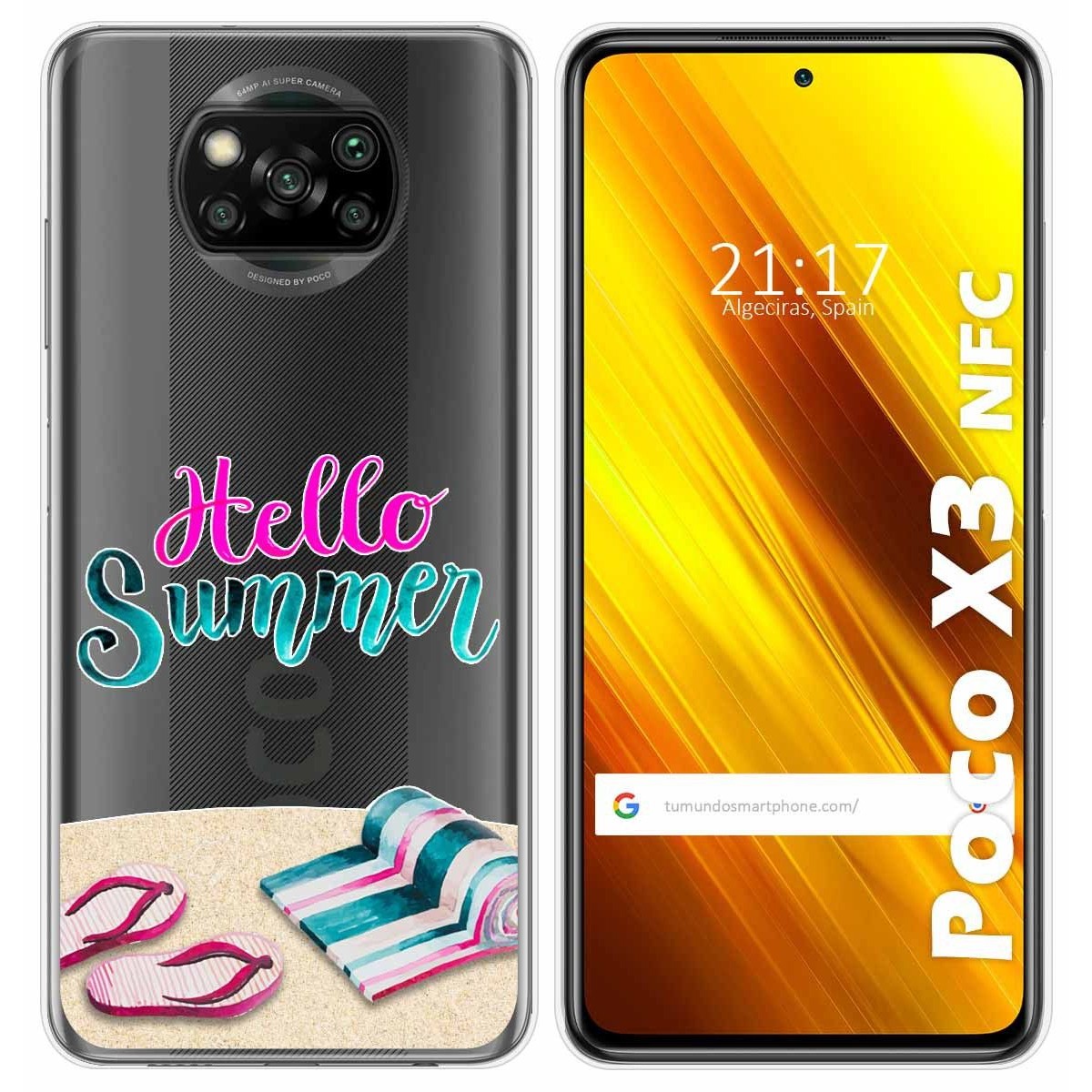 Tumundosmartphone Funda Gel Transparente para Xiaomi POCO X3 NFC / X3 PRO diseño Summer Dibujos