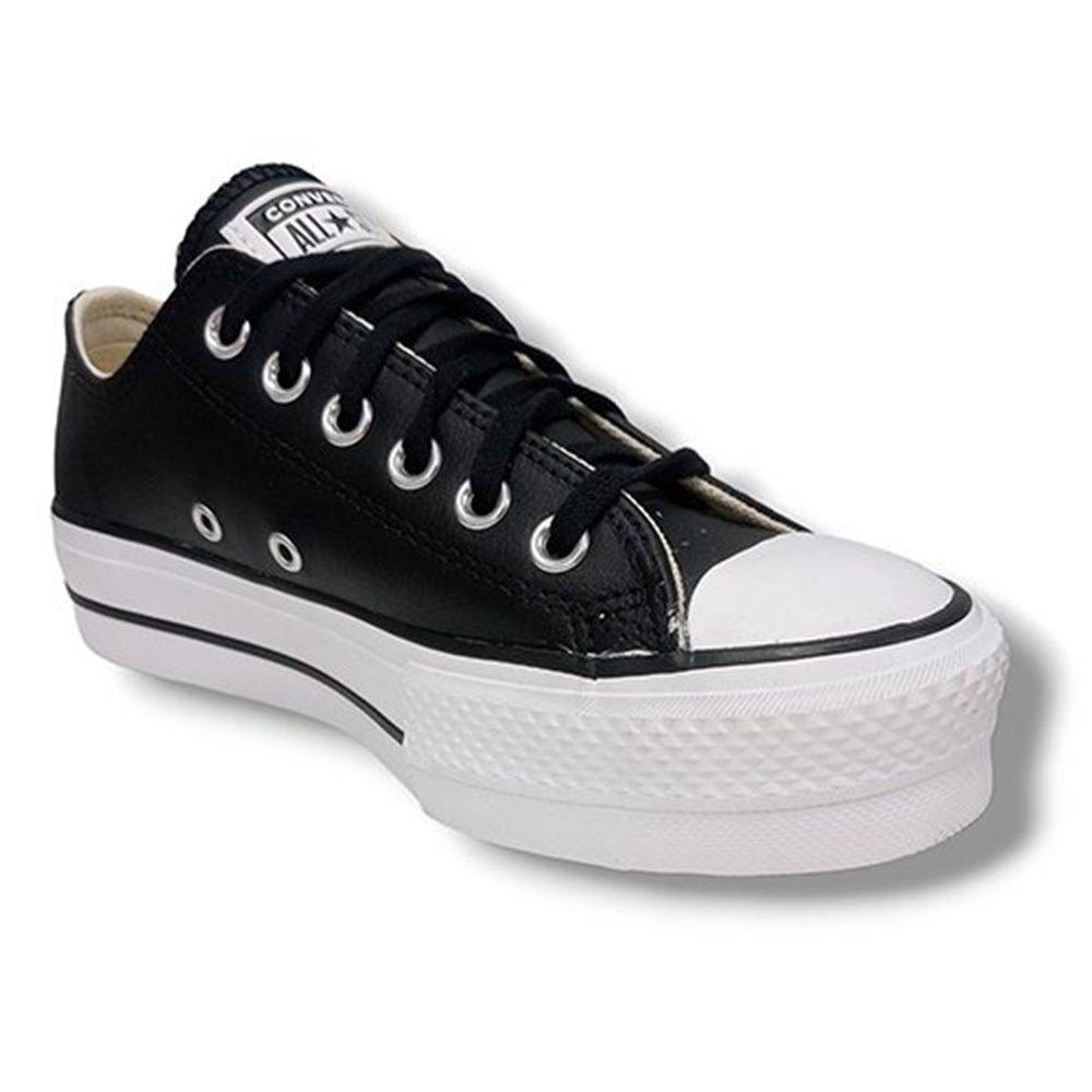 Converse Zapatilla PoliPiel Sneakers NEGRO Zapatillas calzado niños Summer ROYALE CORDONETS