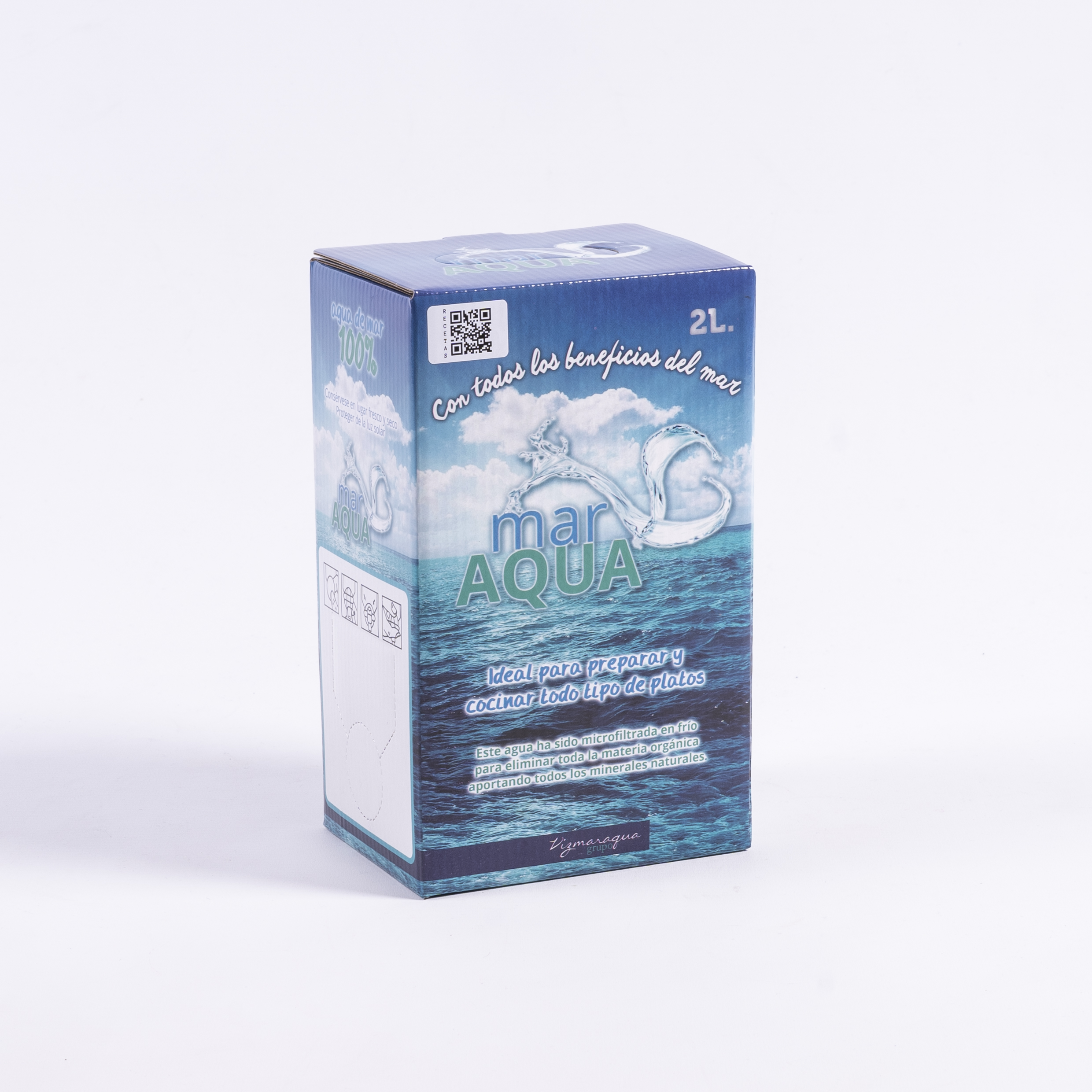 Agua de Mar hipertónica 2 litros - Envase de Plástico Libre de Bisfenol A y  Ftalatos - Aqua de Mar - Múltiples beneficios - Captada en el Parque