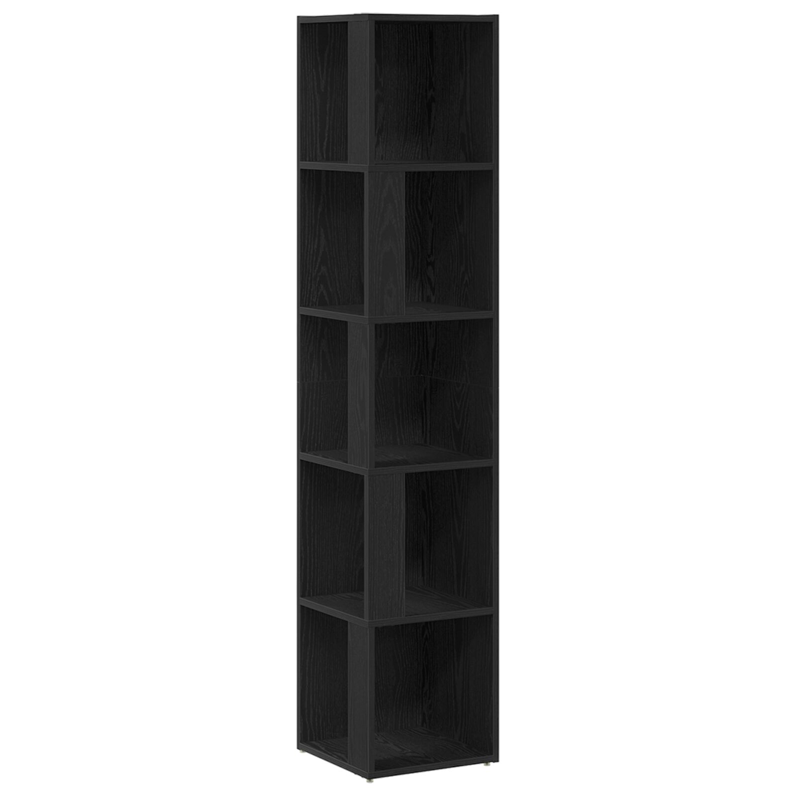 Gabinete Esquinero vidaXL Negro Roble 33x33x164,5 cm Madera