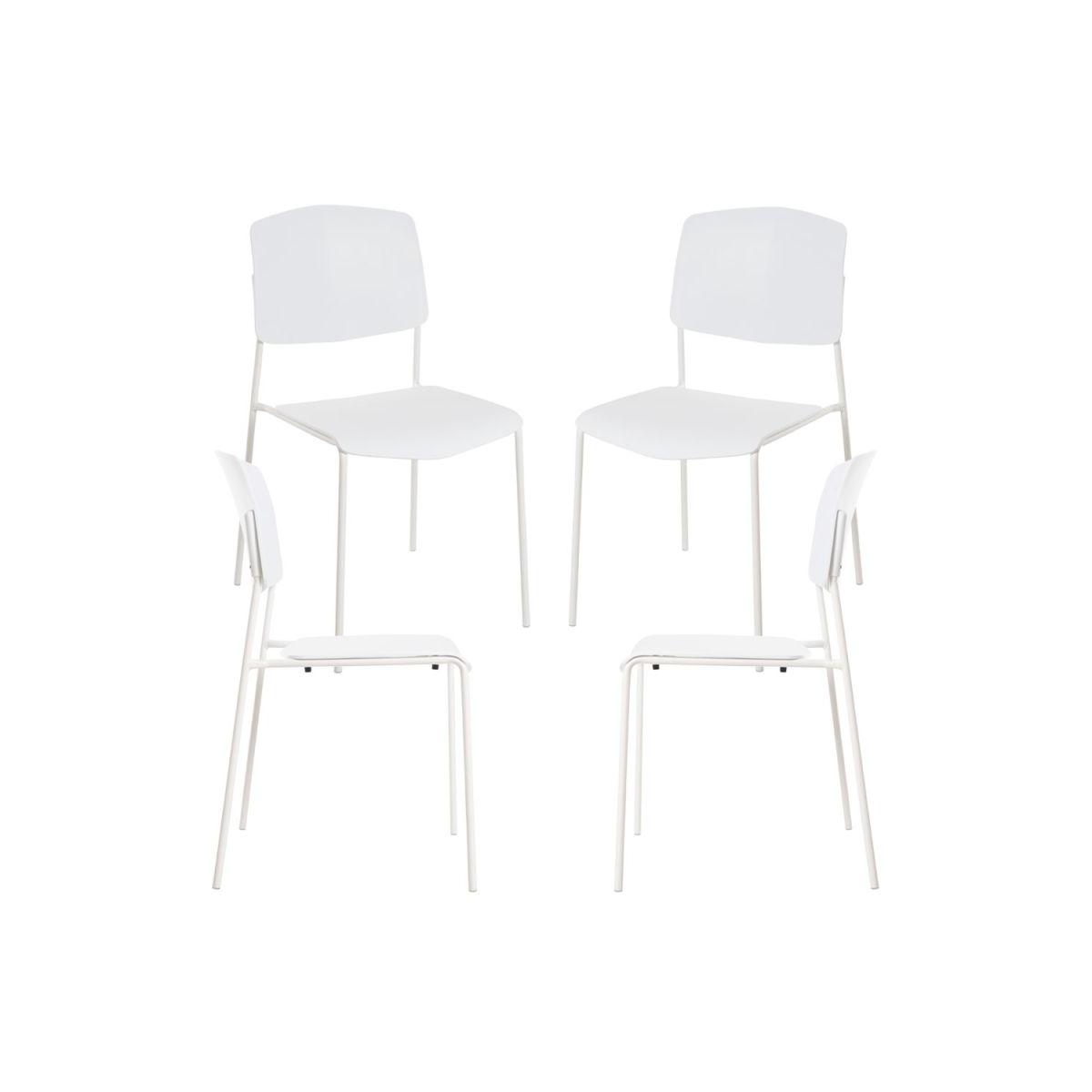 Regalos Miguel - Packs Sillas Comedor - Pack 4 Sillas Chiel - Blanco