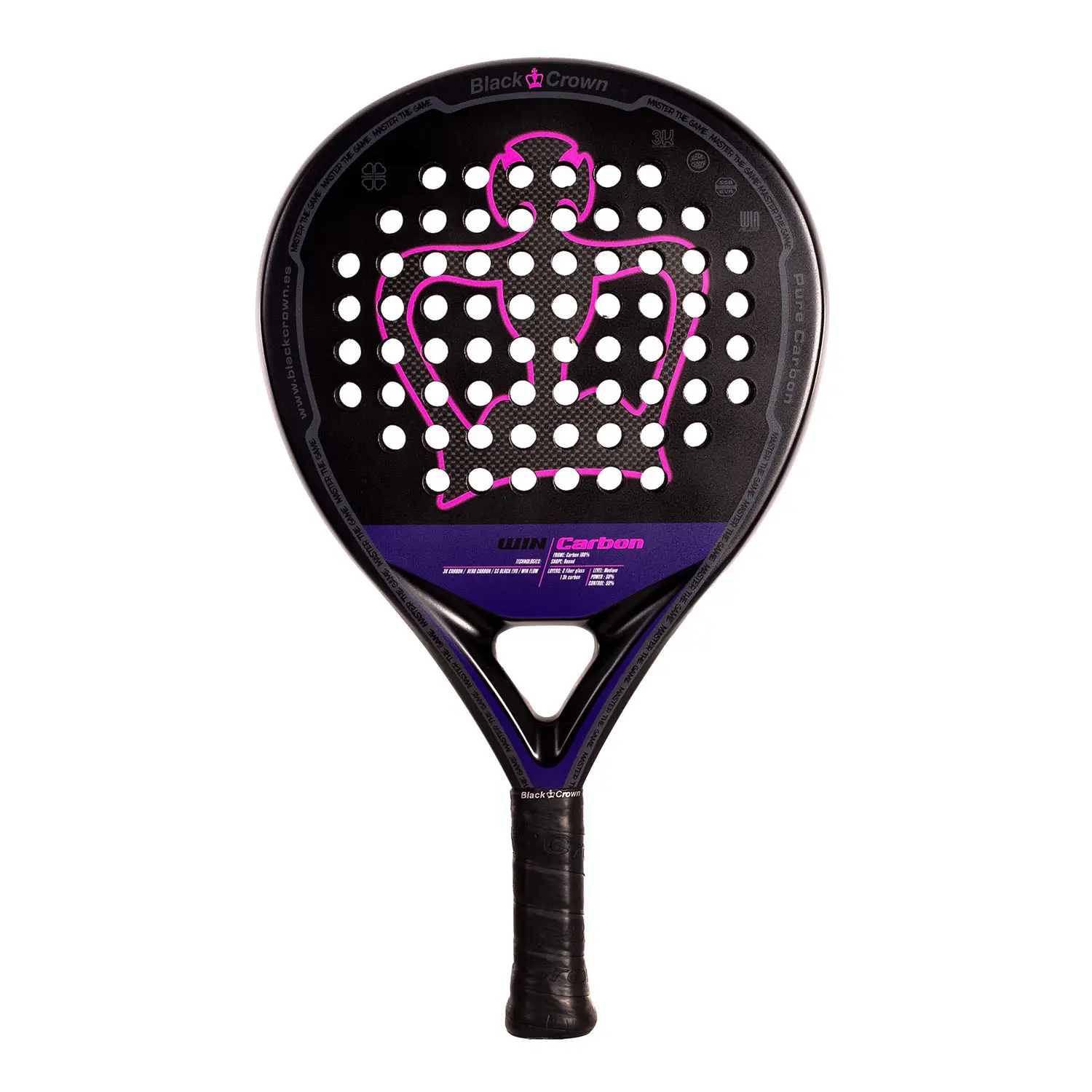 Pala de Pádel Black Crown Win Carbon  2025