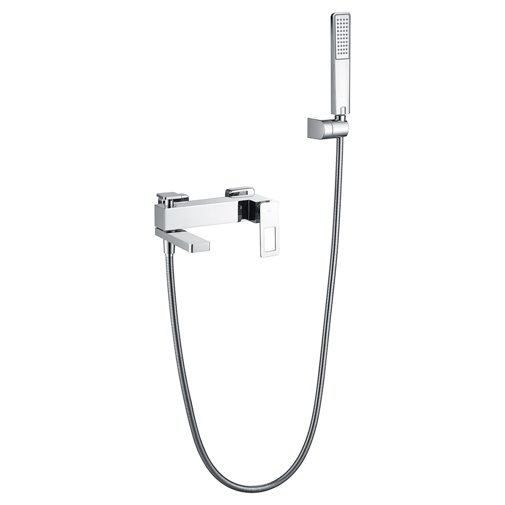 IMEX - Grifo Monomando Ducha con Alcachofa y Flexo  Grifo Mezclador de Bañera y Ducha con Soporte para Alcachofa  Grifería Ducha con Caudal de 12L/min  Serie Suecia  Color Cromado