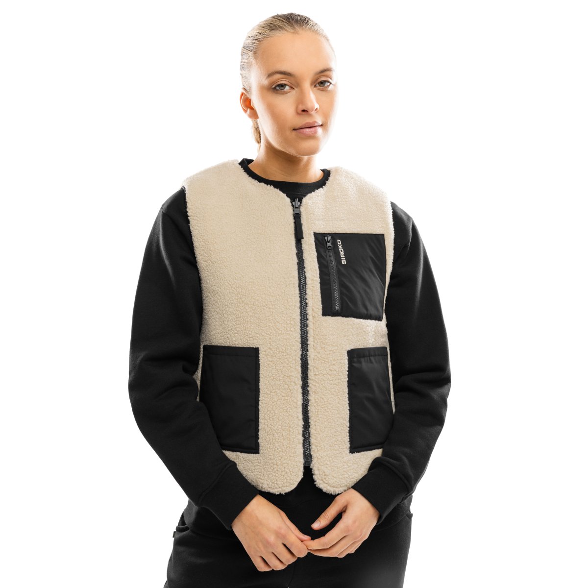 SIROKO -  Chaleco Acolchado SPACE Reversible Lifestyle Tejido Sherpa para Mujer_