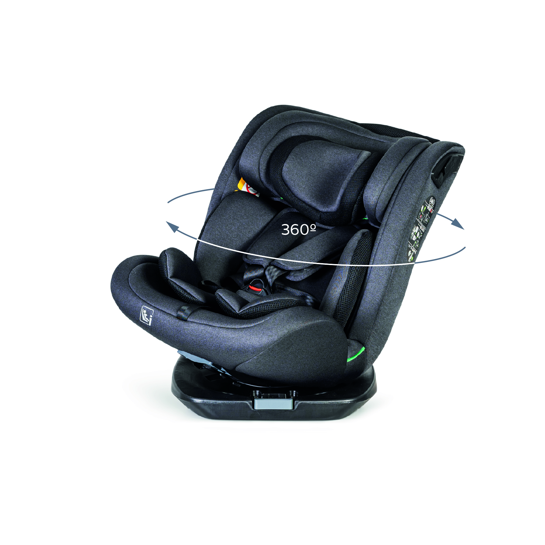 MS BabyWorld CORFÚ | Silla de coche I-Size Grupo 0/1/2/3, 40-150cm | Isofix y Top Tether Desde nacimiento hasta los 12 años–0–36kg | A contramarcha hasta los 18kg | Giratoria 360º Universal
