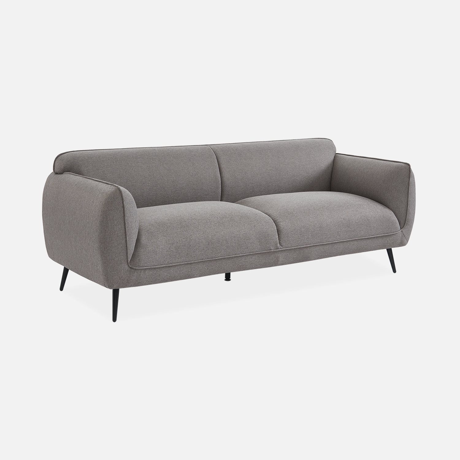 sweeek - Sofá en tela con patas de metal,  3 plazas  , Soft , 205x82x76