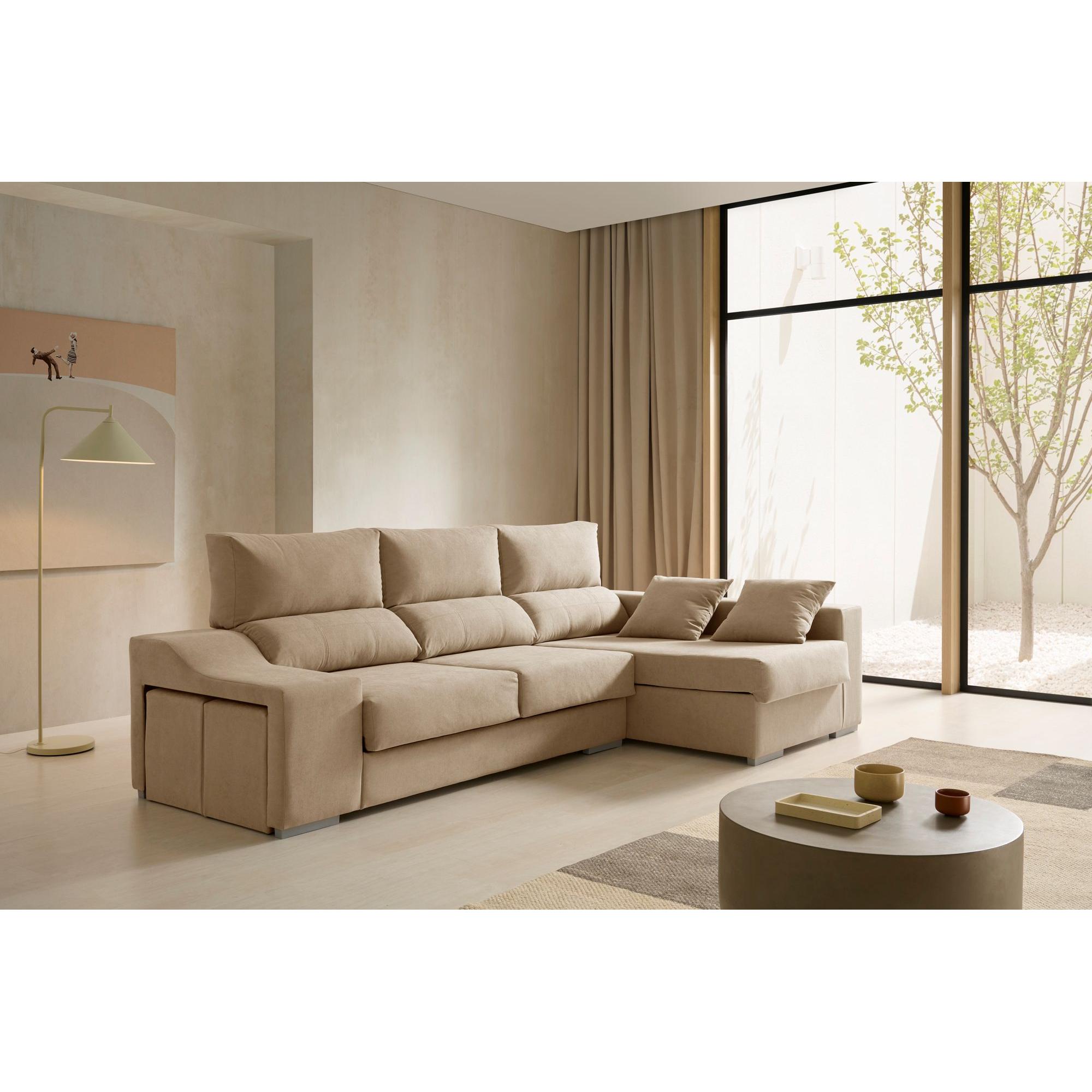 Sofa Chaiselongue con pufs y arcón Amatista 225