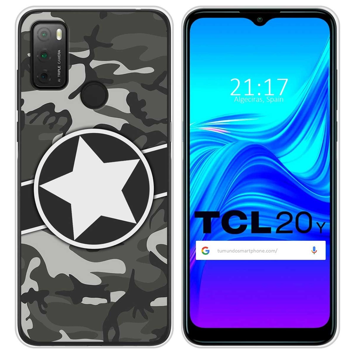 Funda Silicona para TCL 20Y diseño Camuflaje 02 Dibujos